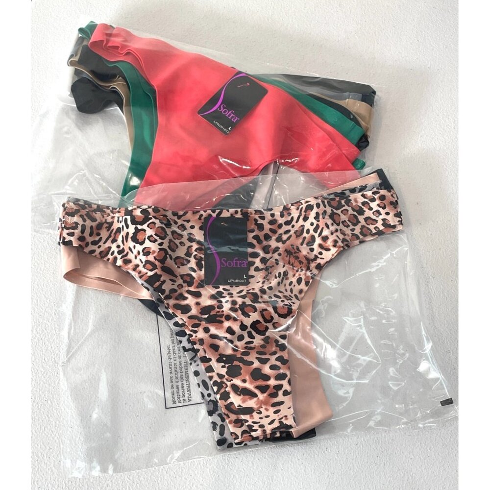 NEW Sofra Womens Large 17 Piece Pack‎ High Waist Thong Underwear Panties Bundle